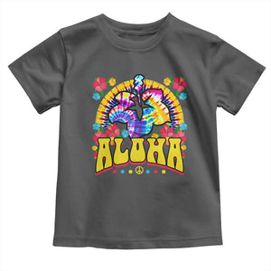 Hawaii Family Vacation Baby Shirt Tie Dye Groovy Hibicus Flower Beach Vacay Hawaiian Christmas TS10 Dark Heather Print Your Wear