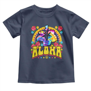 Hawaii Family Vacation Baby Shirt Tie Dye Groovy Hibicus Flower Beach Vacay Hawaiian Christmas TS10 Navy Print Your Wear