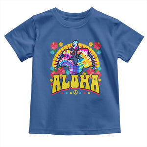 Hawaii Family Vacation Baby Shirt Tie Dye Groovy Hibicus Flower Beach Vacay Hawaiian Christmas TS10 Royal Blue Print Your Wear