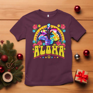 Hawaii Family Vacation T Shirt Tie Dye Groovy Hibicus Flower Beach Vacay Hawaiian Christmas TS10 Maroon Print Your Wear