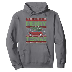 Funny Christmas Truck Hoodie Merry Tesmas Cybertruck Futuristic Car Ugly Sweater TS10 Charcoal Print Your Wear