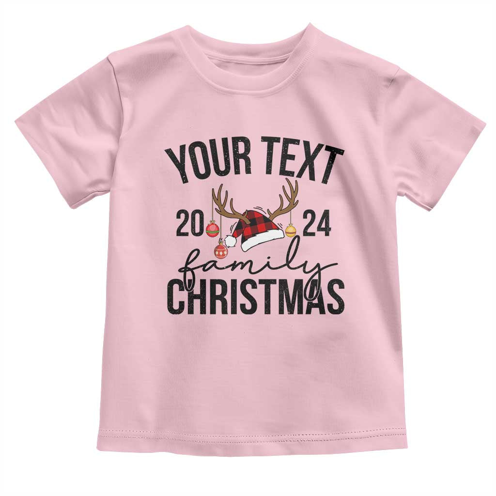 Personalized Matching Family Christmas Baby Shirt Custom Name Xmas Gift TS10 Light Pink Print Your Wear