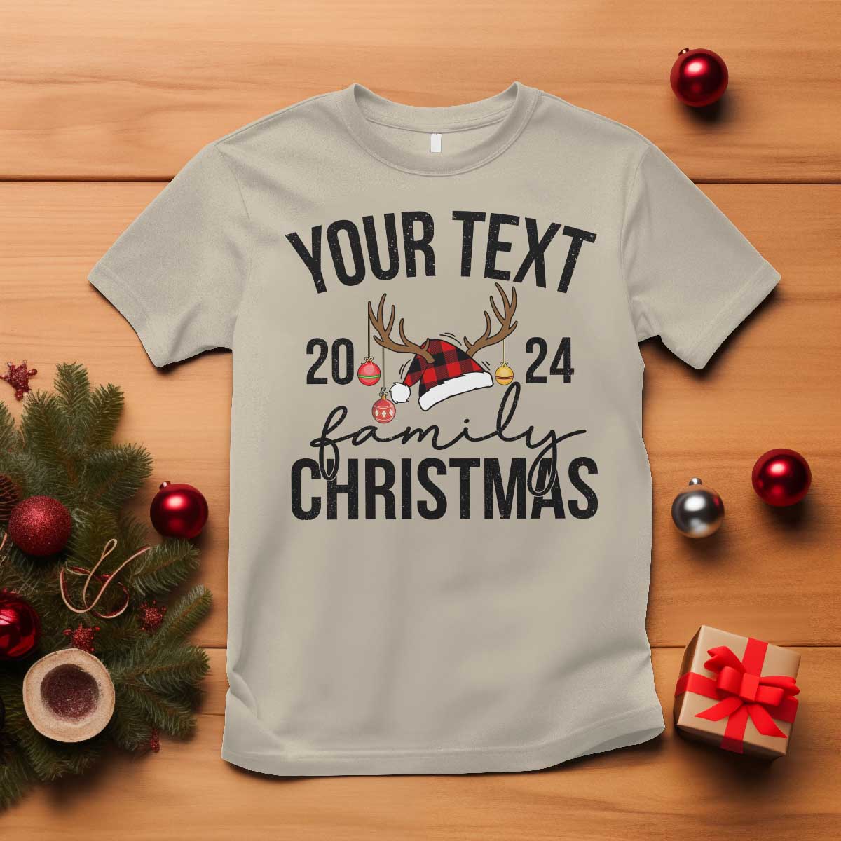 Personalized Matching Family Christmas T Shirt Custom Name Xmas Gift TS10 Sand Print Your Wear