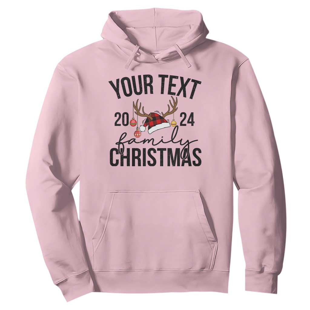 Personalized Matching Family Christmas Hoodie Custom Name Xmas Gift TS10 Light Pink Print Your Wear