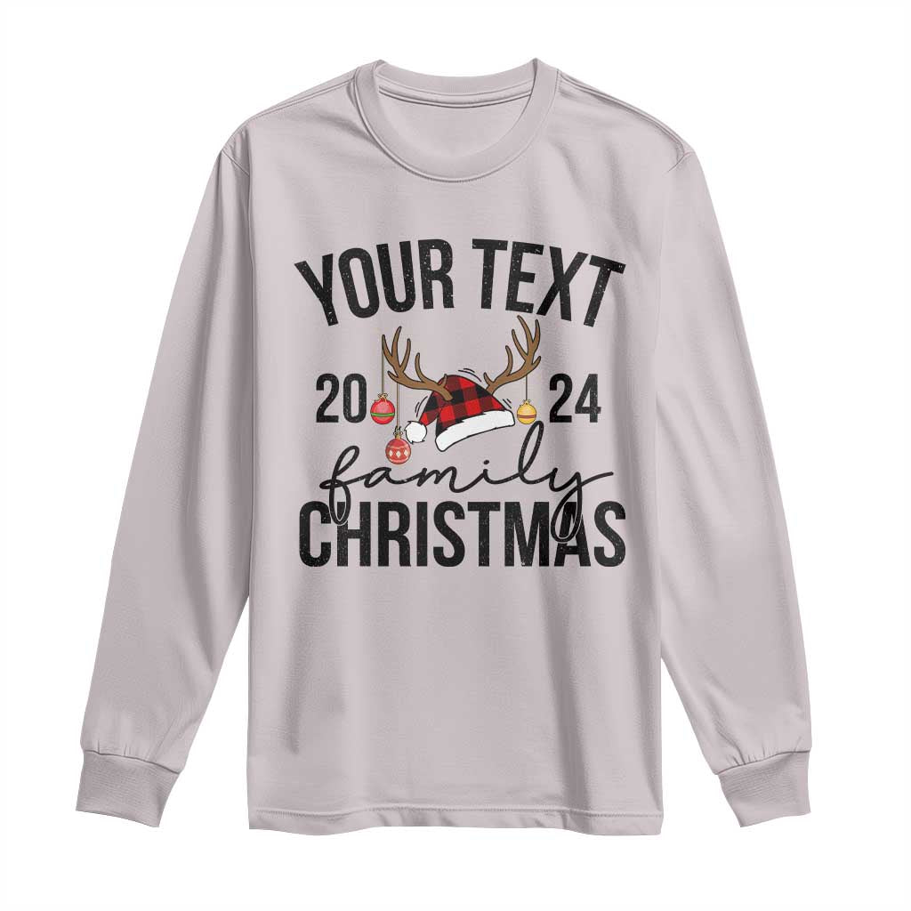 Personalized Matching Family Christmas Long Sleeve Shirt Custom Name Xmas Gift TS10 Ice Gray Print Your Wear