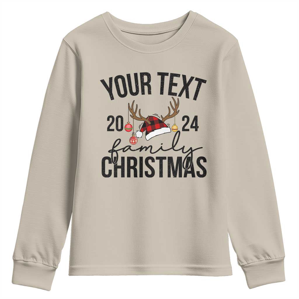 Personalized Matching Family Christmas Youth Sweatshirt Custom Name Xmas Gift TS10 Sand Print Your Wear
