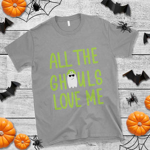 Halloween Boo Ghost Cute Costume T Shirt Funny All The Ghouls Love Me Shirt Boys Toddler Girls Kids Youth TS10 Sport Gray Print Your Wear