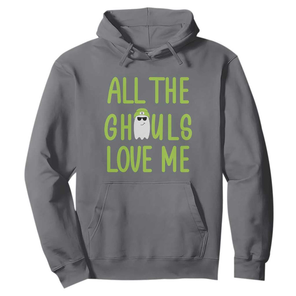 Halloween Boo Ghost Cute Costume Hoodie Funny All The Ghouls Love Me Shirt Boys Toddler Girls Kids Youth TS10 Charcoal Print Your Wear