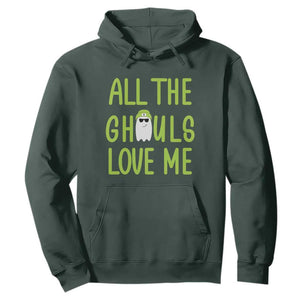 Halloween Boo Ghost Cute Costume Hoodie Funny All The Ghouls Love Me Shirt Boys Toddler Girls Kids Youth TS10 Dark Forest Green Print Your Wear