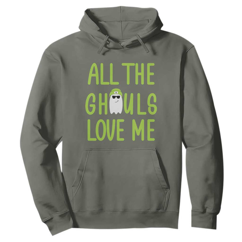 Halloween Boo Ghost Cute Costume Hoodie Funny All The Ghouls Love Me Shirt Boys Toddler Girls Kids Youth TS10 Military Green Print Your Wear