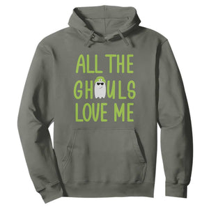Halloween Boo Ghost Cute Costume Hoodie Funny All The Ghouls Love Me Shirt Boys Toddler Girls Kids Youth TS10 Military Green Print Your Wear