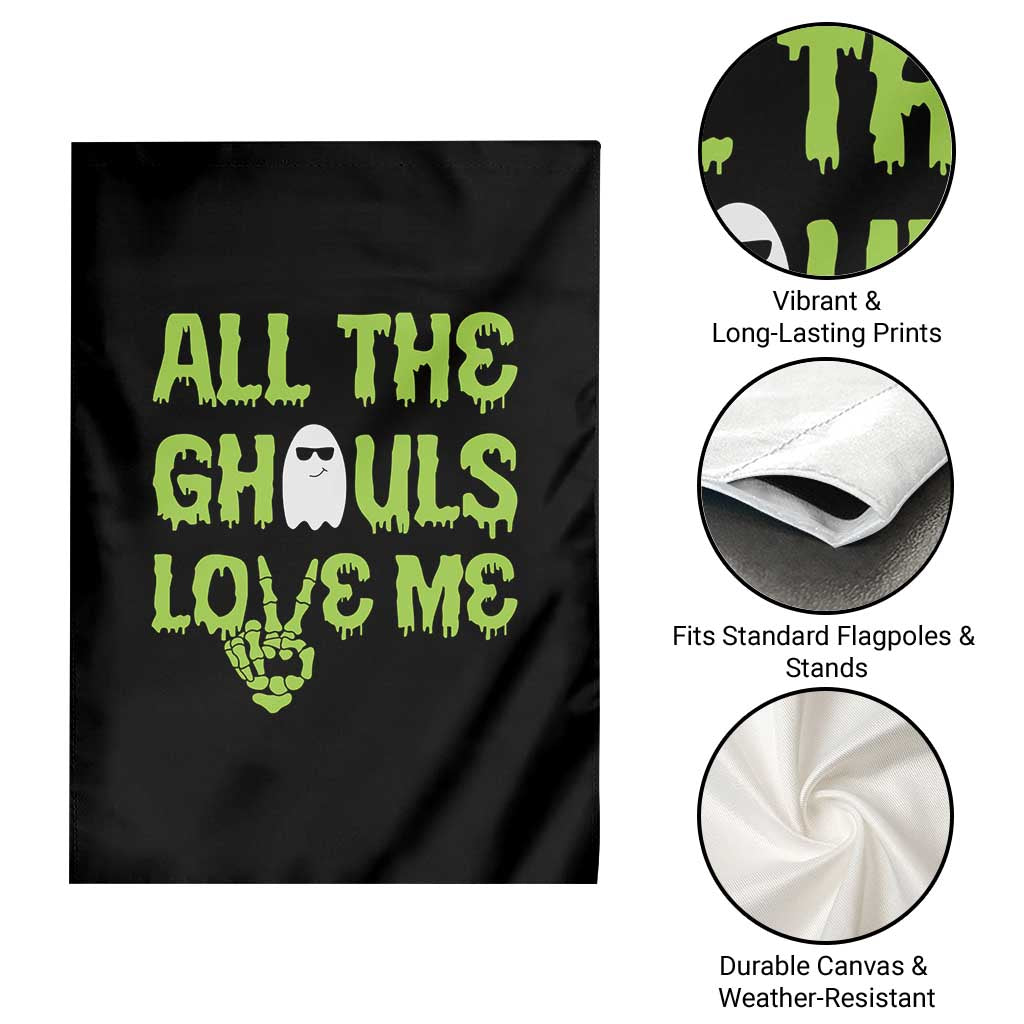 Halloween Skeleton Boo Ghost Cute Costume Garden Flag Funny All The Ghouls Love Me Shirt Boys Toddler Girls Kids Youth TS10 Print Your Wear