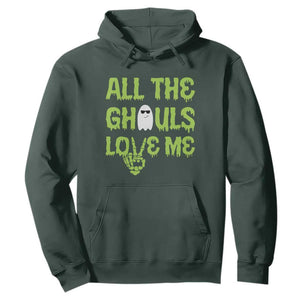 Halloween Skeleton Boo Ghost Cute Costume Hoodie Funny All The Ghouls Love Me Shirt Boys Toddler Girls Kids Youth TS10 Dark Forest Green Print Your Wear