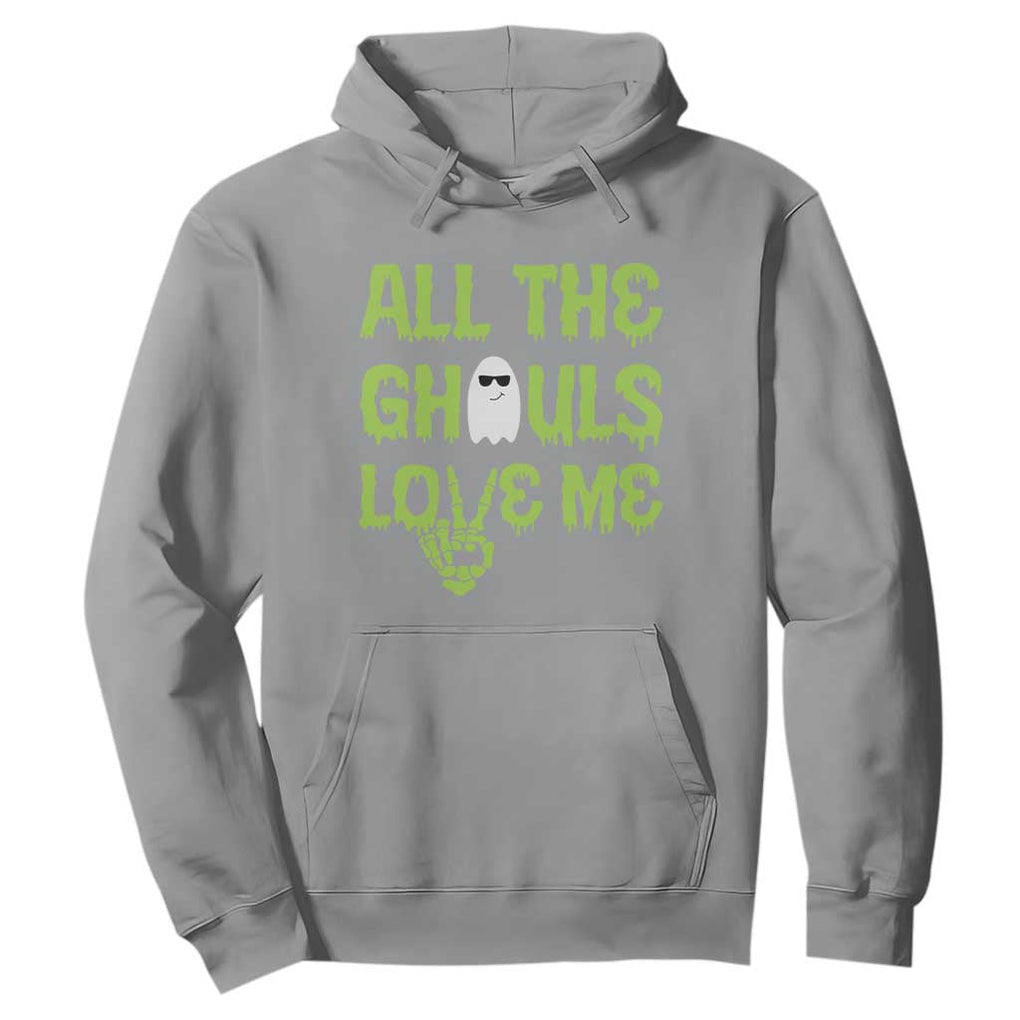 Halloween Skeleton Boo Ghost Cute Costume Hoodie Funny All The Ghouls Love Me Shirt Boys Toddler Girls Kids Youth TS10 Sport Gray Print Your Wear
