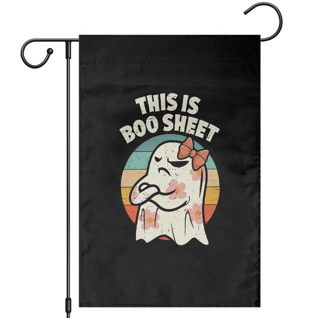 Retro Halloween Costume Women Garden Flag This Is Boo Sheet Cute Spooky Ghost TS10 Black Print Your Wear