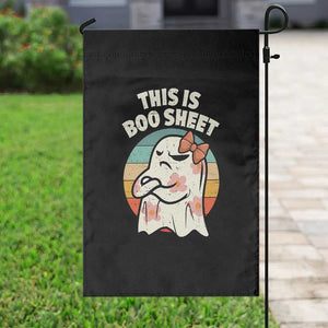 Retro Halloween Costume Women Garden Flag This Is Boo Sheet Cute Spooky Ghost TS10 Print Your Wear