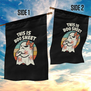 Retro Halloween Costume Women Garden Flag This Is Boo Sheet Cute Spooky Ghost TS10 Print Your Wear