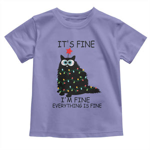 Funny Christmas Cat Baby Shirt It's Fine I'm Fine Everything Is Fine Meowy Catmas Xmas TS10 Violet Print Your Wear