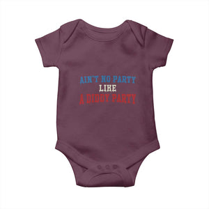 Aint No Party Like A Diddy Party Baby Onesie Slimy Font Vintage TS10 Maroon Print Your Wear