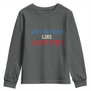 Aint No Party Like A Diddy Party Youth Sweatshirt Slimy Font Vintage TS10 Dark Heather Print Your Wear
