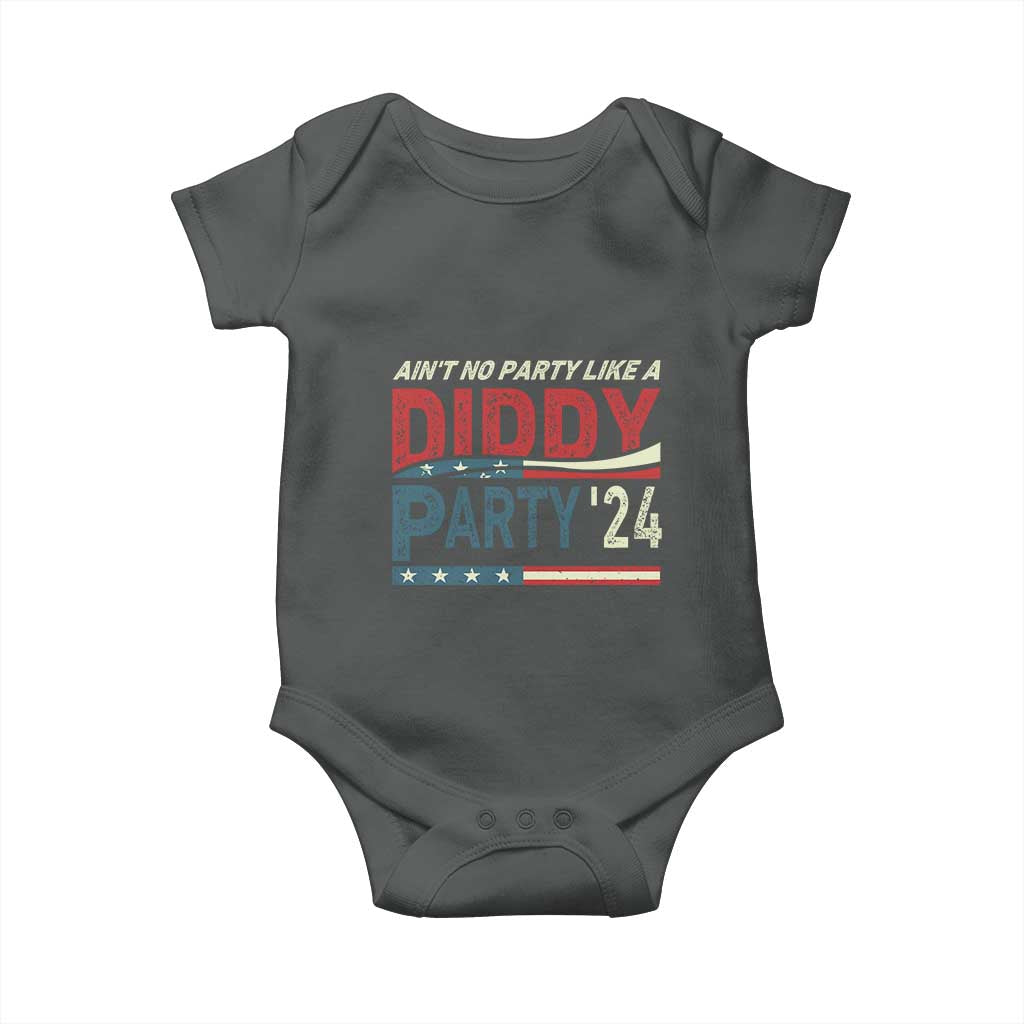 Aint No Party Like A Diddy Party Baby Onesie TS10 Dark Heather Print Your Wear