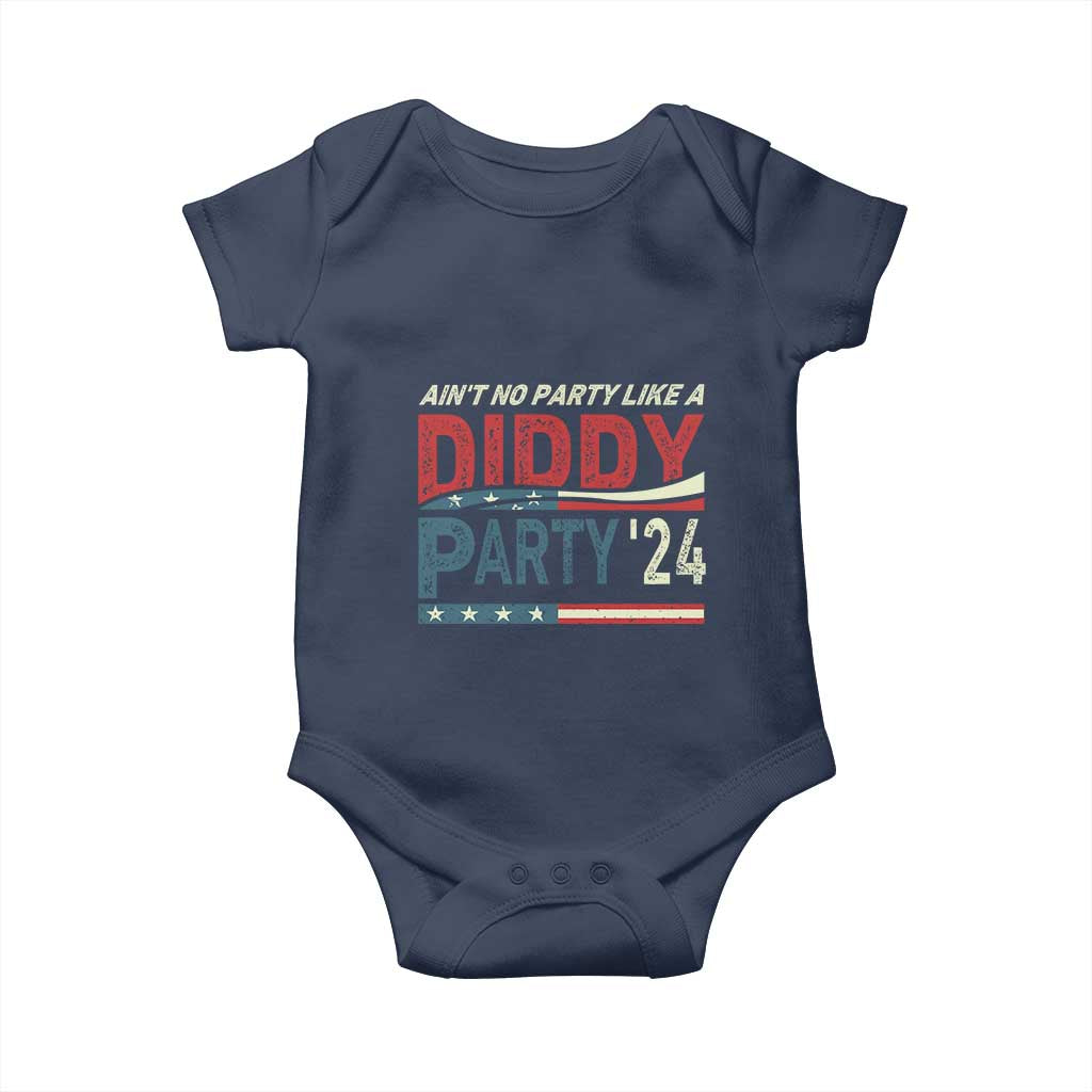 Aint No Party Like A Diddy Party Baby Onesie TS10 Navy Print Your Wear