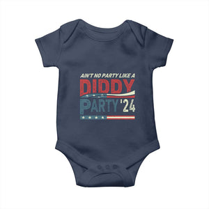 Aint No Party Like A Diddy Party Baby Onesie TS10 Navy Print Your Wear