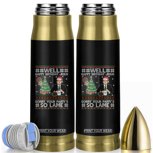 Funny Office Christmas Bullet Tumbler Party Well Happy Birthday Jesus TV Show Ugly Xmas TS10 Black Print Your Wear