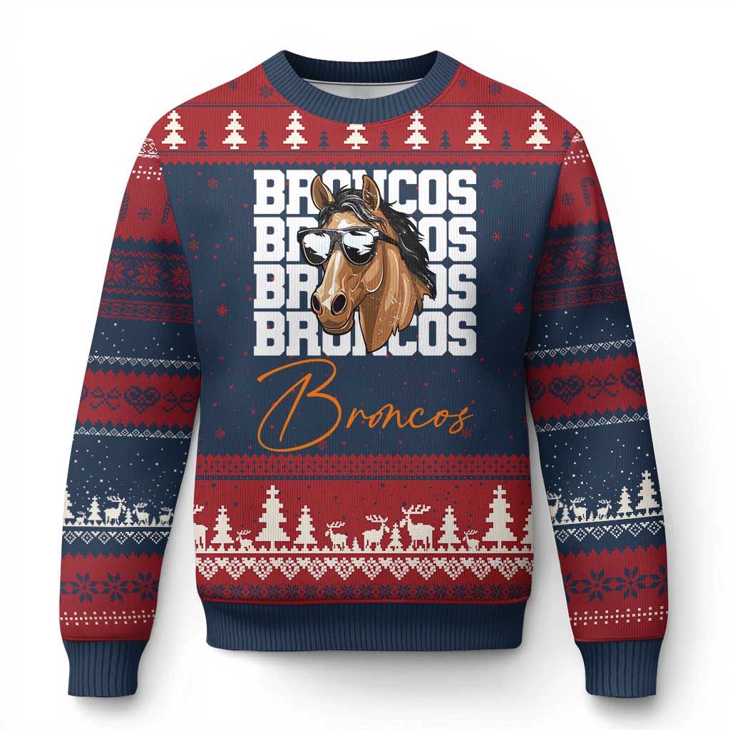 Vintage DFB Football Inspirational Ugly Christmas Sweater Mascot Game Day Athletic Fan Gift TS10 Navy Red Print Your Wear