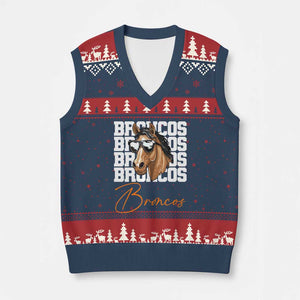 Vintage DFB Football Inspirational V-Neck Knit Sweater Vest Mascot Game Day Athletic Fan Gift TS10 Navy Red Print Your Wear