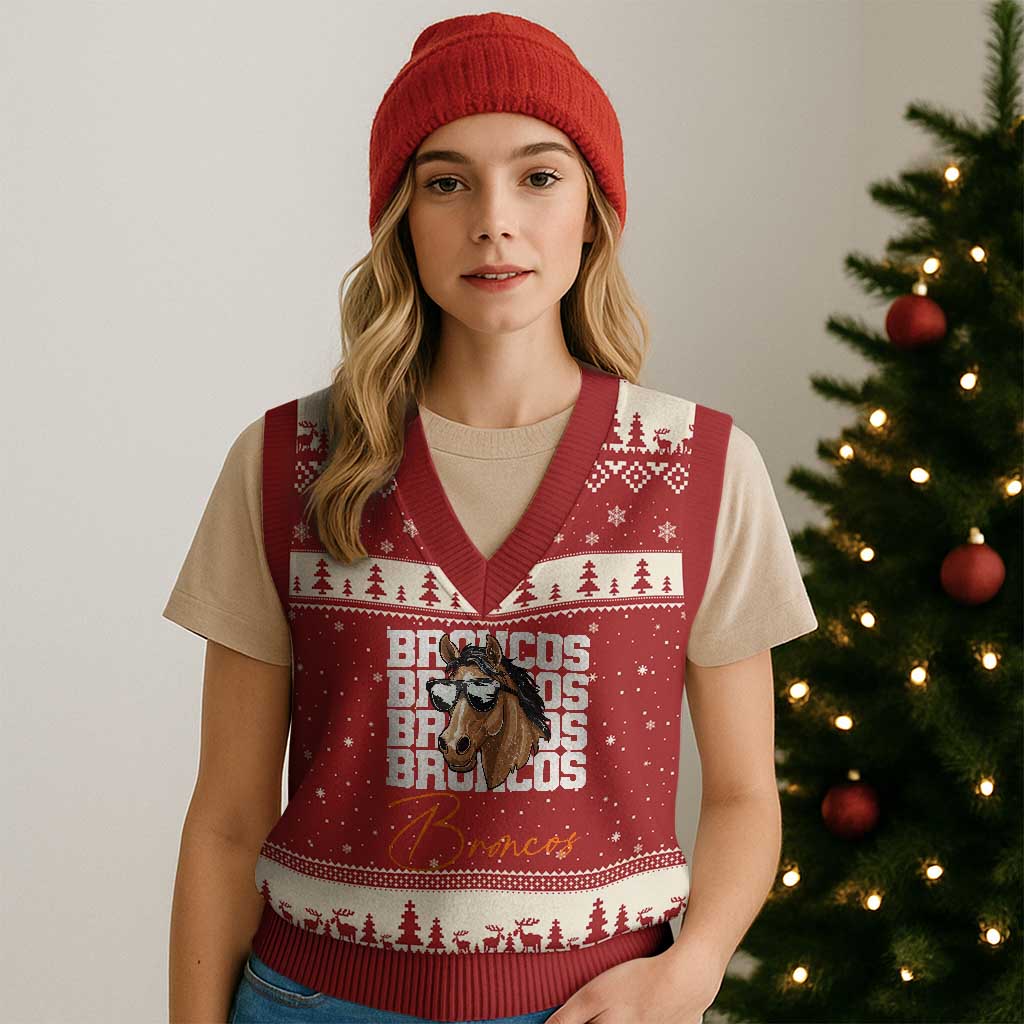 Vintage DFB Football Inspirational V-Neck Knit Sweater Vest Mascot Game Day Athletic Fan Gift TS10 Red Beige Print Your Wear