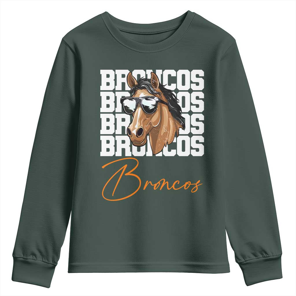 Vintage DFB Football Inspirational Youth Sweatshirt Mascot Game Day Athletic Fan Gift TS10 Dark Forest Green Print Your Wear