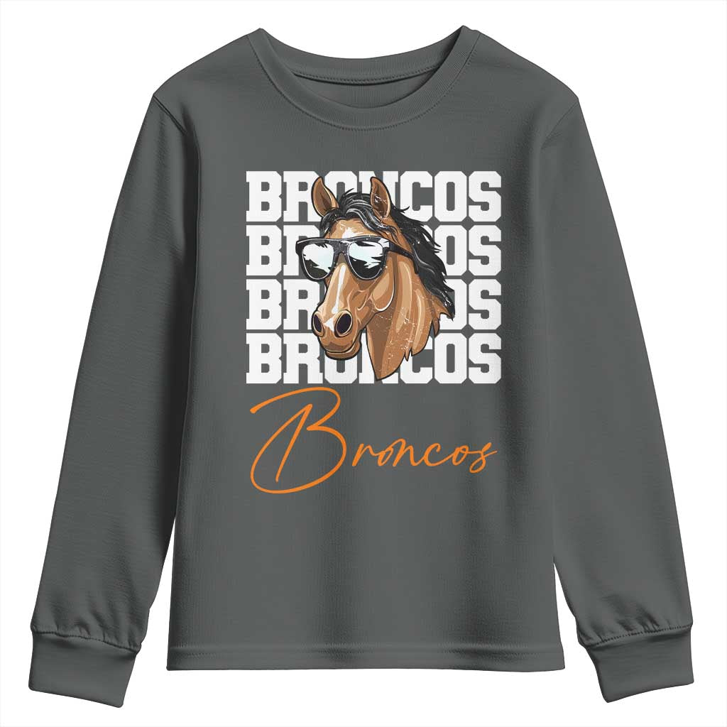 Vintage DFB Football Inspirational Youth Sweatshirt Mascot Game Day Athletic Fan Gift TS10 Dark Heather Print Your Wear
