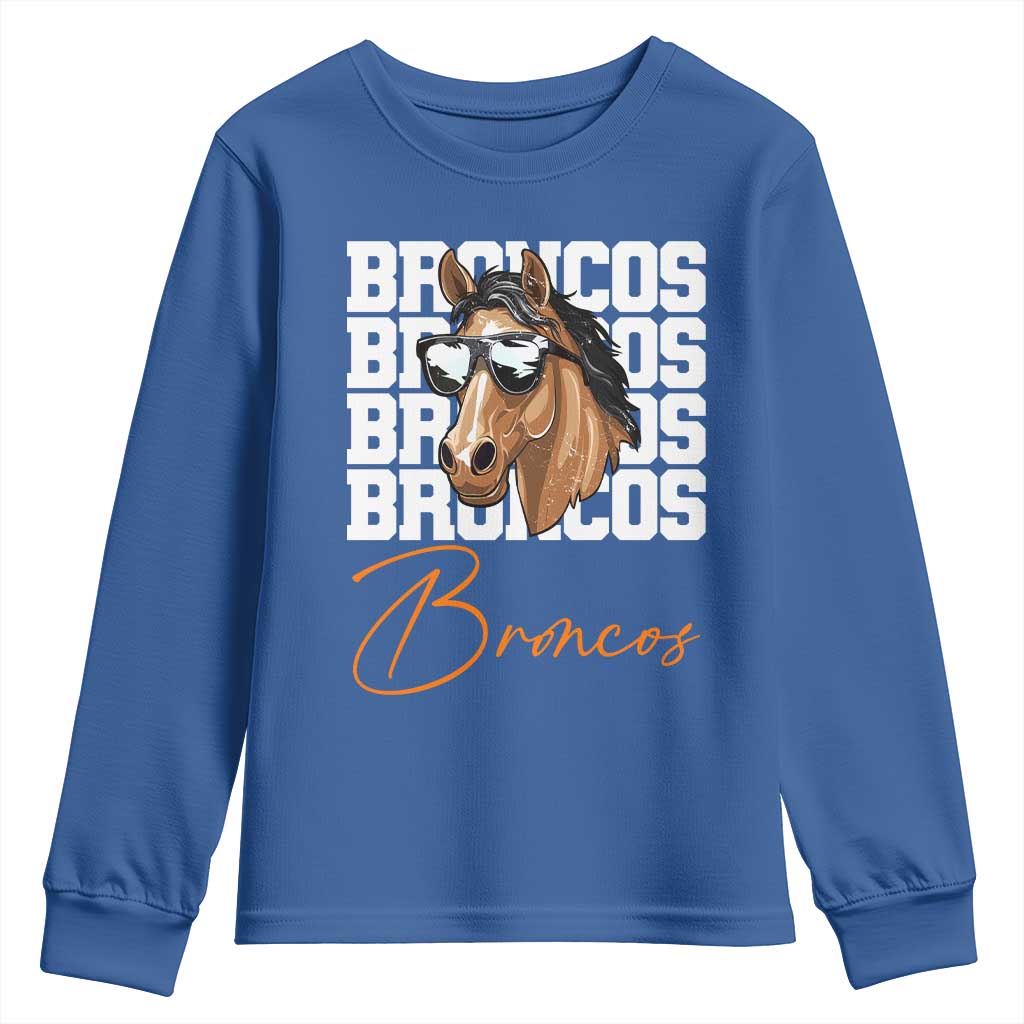 Vintage DFB Football Inspirational Youth Sweatshirt Mascot Game Day Athletic Fan Gift TS10 Royal Blue Print Your Wear