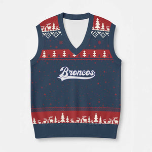 Vintage DFB Football V-Neck Knit Sweater Vest Classic Game Day Sports Name Tee TS10 Navy Red Print Your Wear