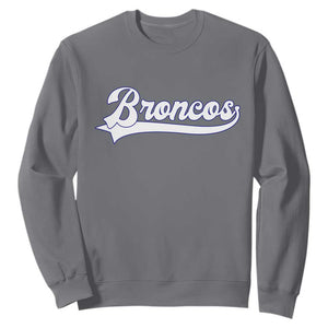 Vintage Broncos Football Sweatshirt Classic Game Day Sports Name Tee TS10 Charcoal Print Your Wear