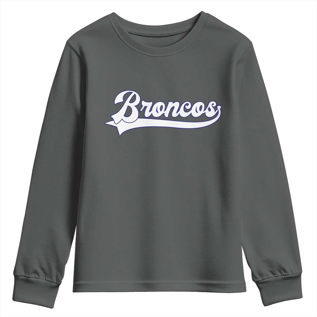 Vintage DFB Football Youth Sweatshirt Classic Game Day Sports Name Tee TS10 Dark Heather Print Your Wear