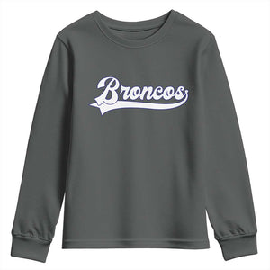 Vintage DFB Football Youth Sweatshirt Classic Game Day Sports Name Tee TS10 Dark Heather Print Your Wear