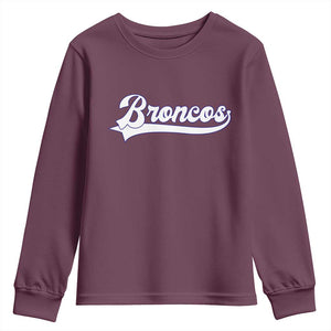 Vintage DFB Football Youth Sweatshirt Classic Game Day Sports Name Tee TS10 Maroon Print Your Wear