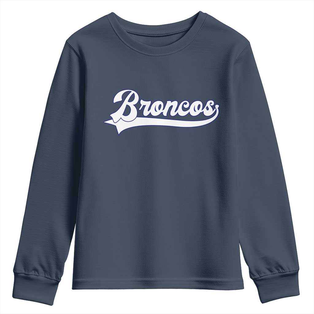 Vintage DFB Football Youth Sweatshirt Classic Game Day Sports Name Tee TS10 Navy Print Your Wear