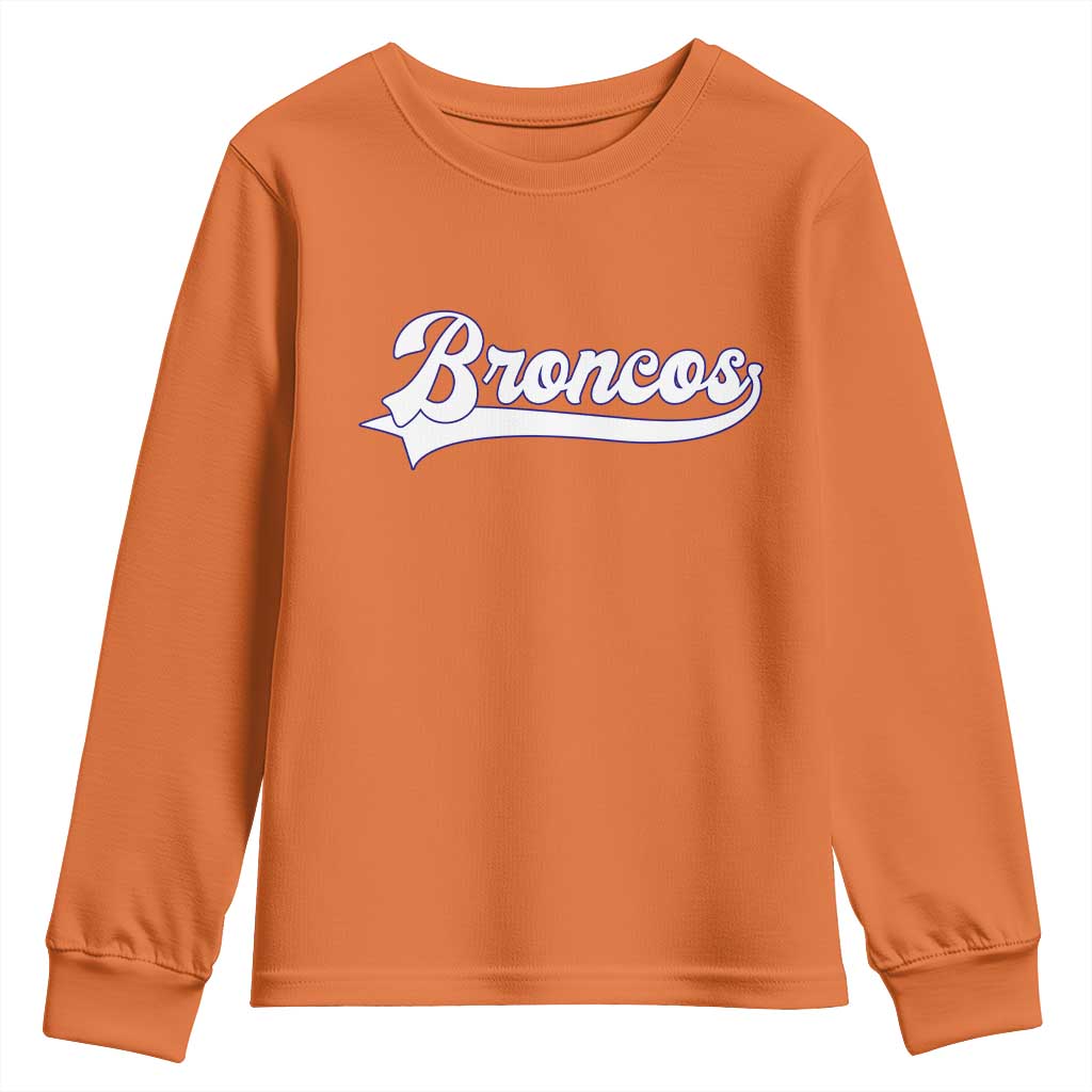 Vintage DFB Football Youth Sweatshirt Classic Game Day Sports Name Tee TS10 Orange Print Your Wear