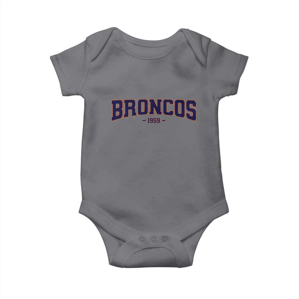 Vintage DFB Baby Onesie Classic Game Day Print Retro Varsity Football Team Name TS10 Charcoal Print Your Wear