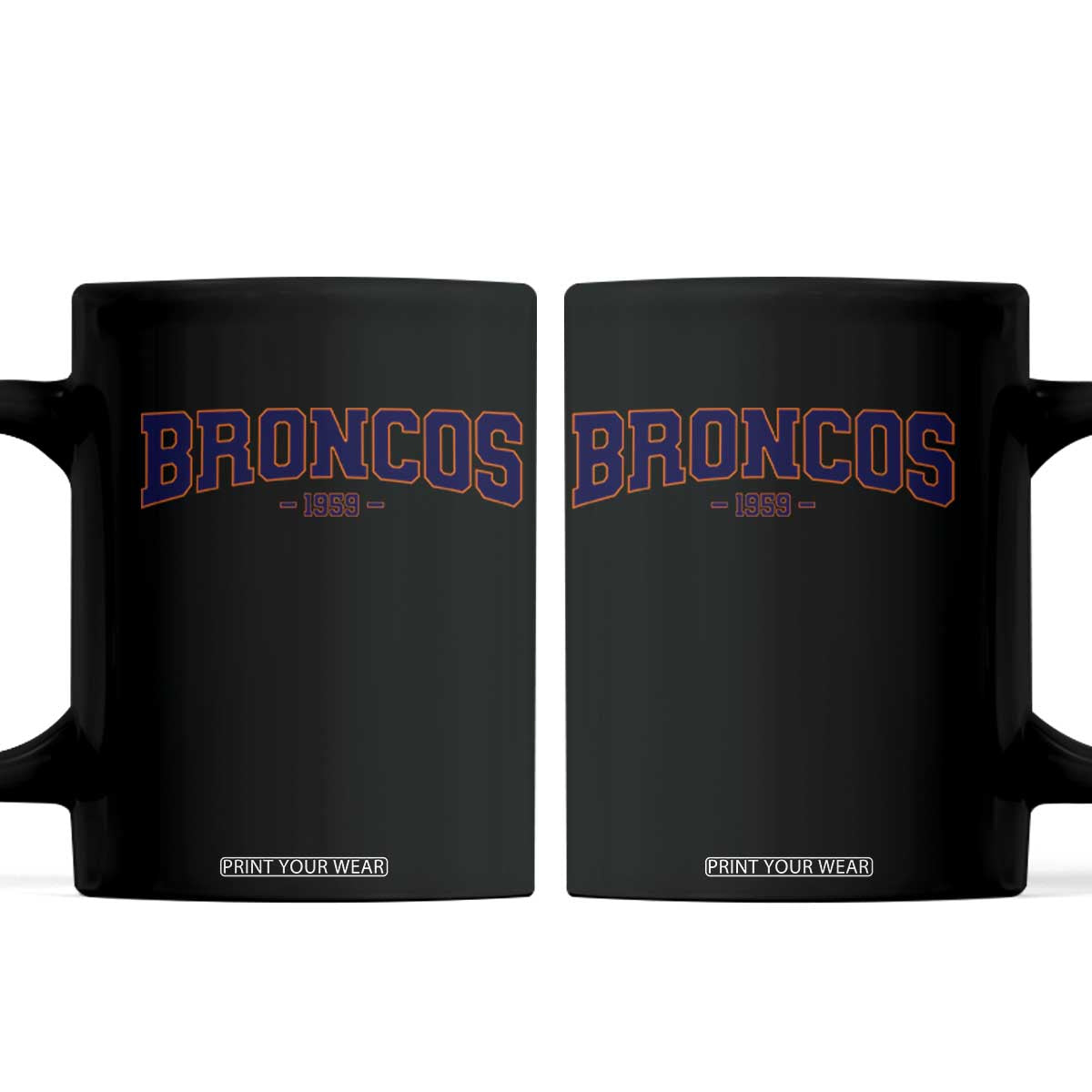 Vintage DFB Coffee Mug Classic Game Day Print Retro Varsity Football Team Name TS10 Black Print Your Wear