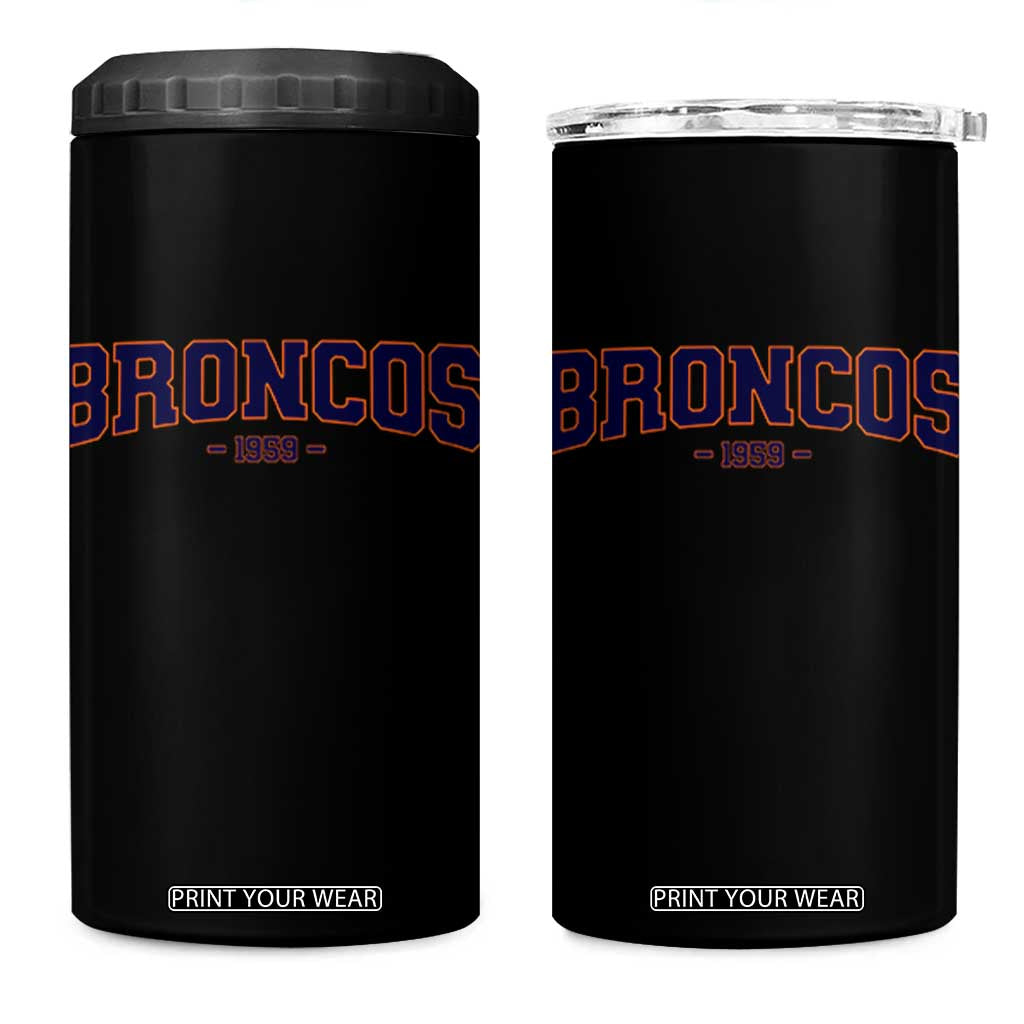 Vintage DFB 4 in 1 Can Cooler Tumbler Classic Game Day Print Retro Varsity Football Team Name TS10 One Size: 16 oz Black Print Your Wear