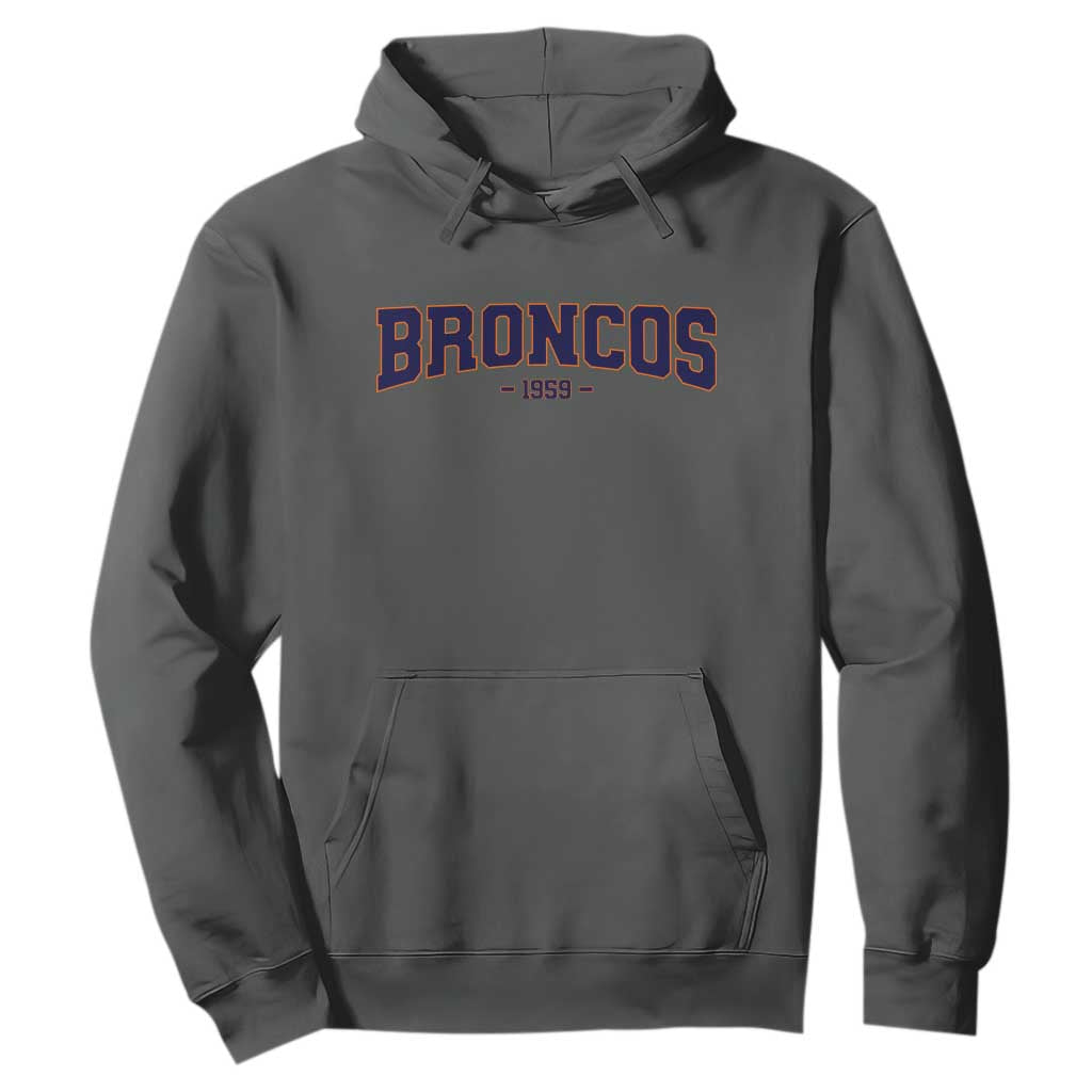 Vintage DFB Hoodie Classic Game Day Print Retro Varsity Football Team Name TS10 Dark Heather Print Your Wear