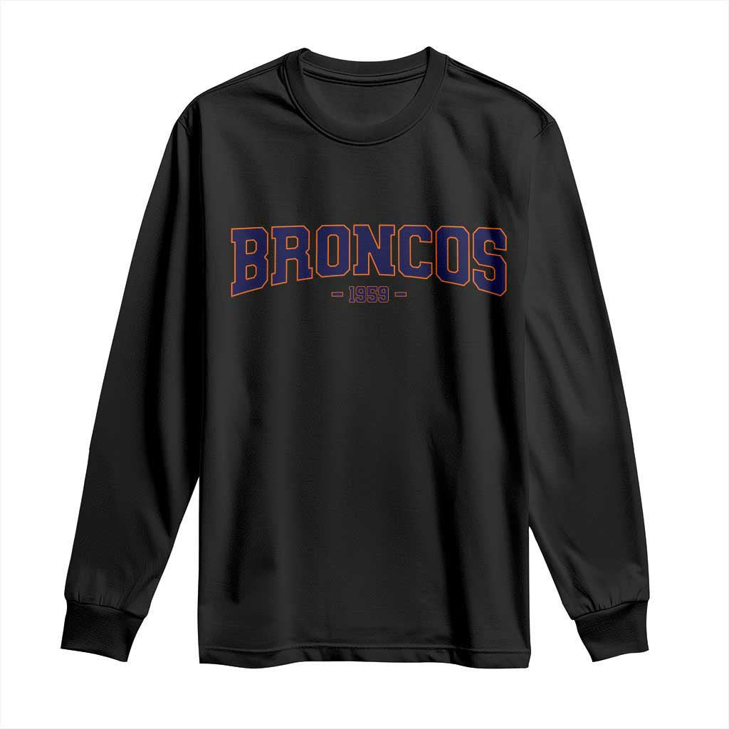 Vintage DFB Long Sleeve Shirt Classic Game Day Print Retro Varsity Football Team Name TS10 Black Print Your Wear