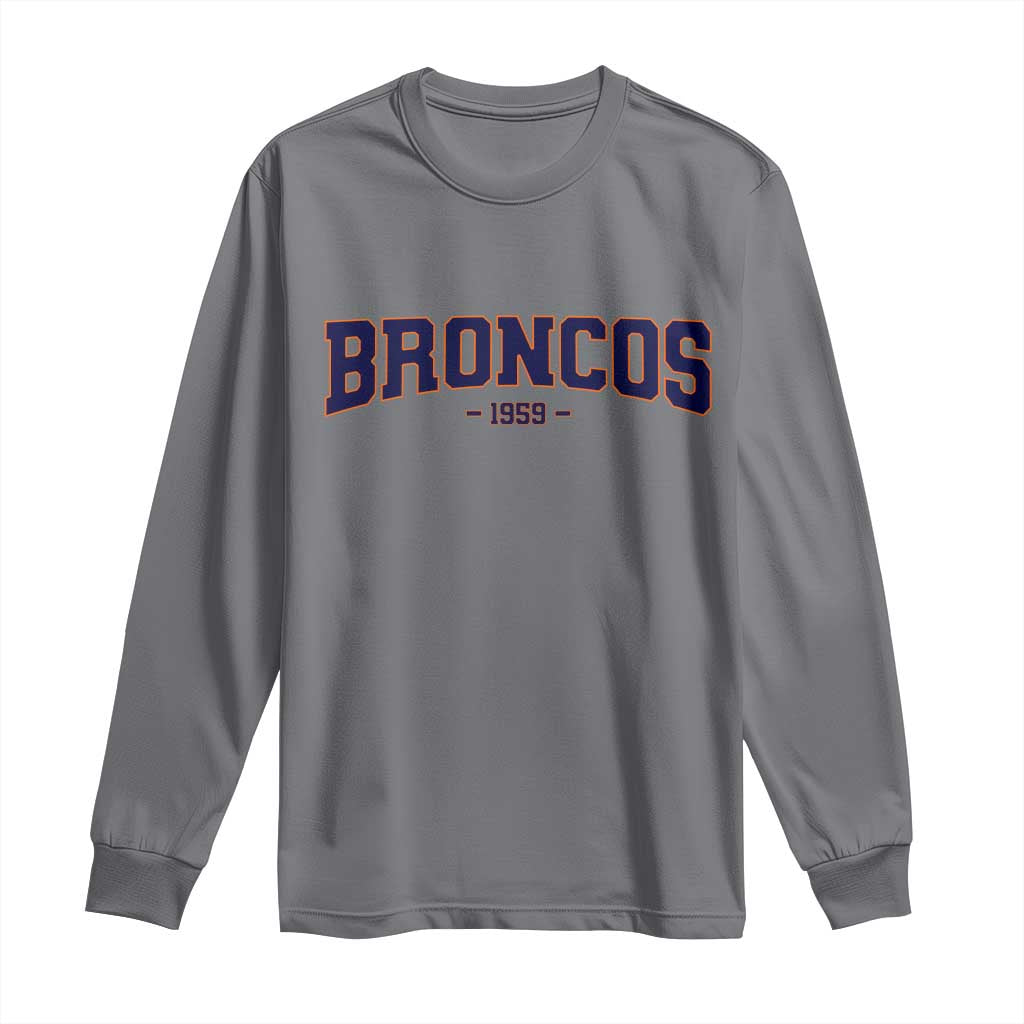 Vintage DFB Long Sleeve Shirt Classic Game Day Print Retro Varsity Football Team Name TS10 Charcoal Print Your Wear