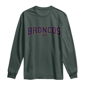 Vintage DFB Long Sleeve Shirt Classic Game Day Print Retro Varsity Football Team Name TS10 Dark Forest Green Print Your Wear