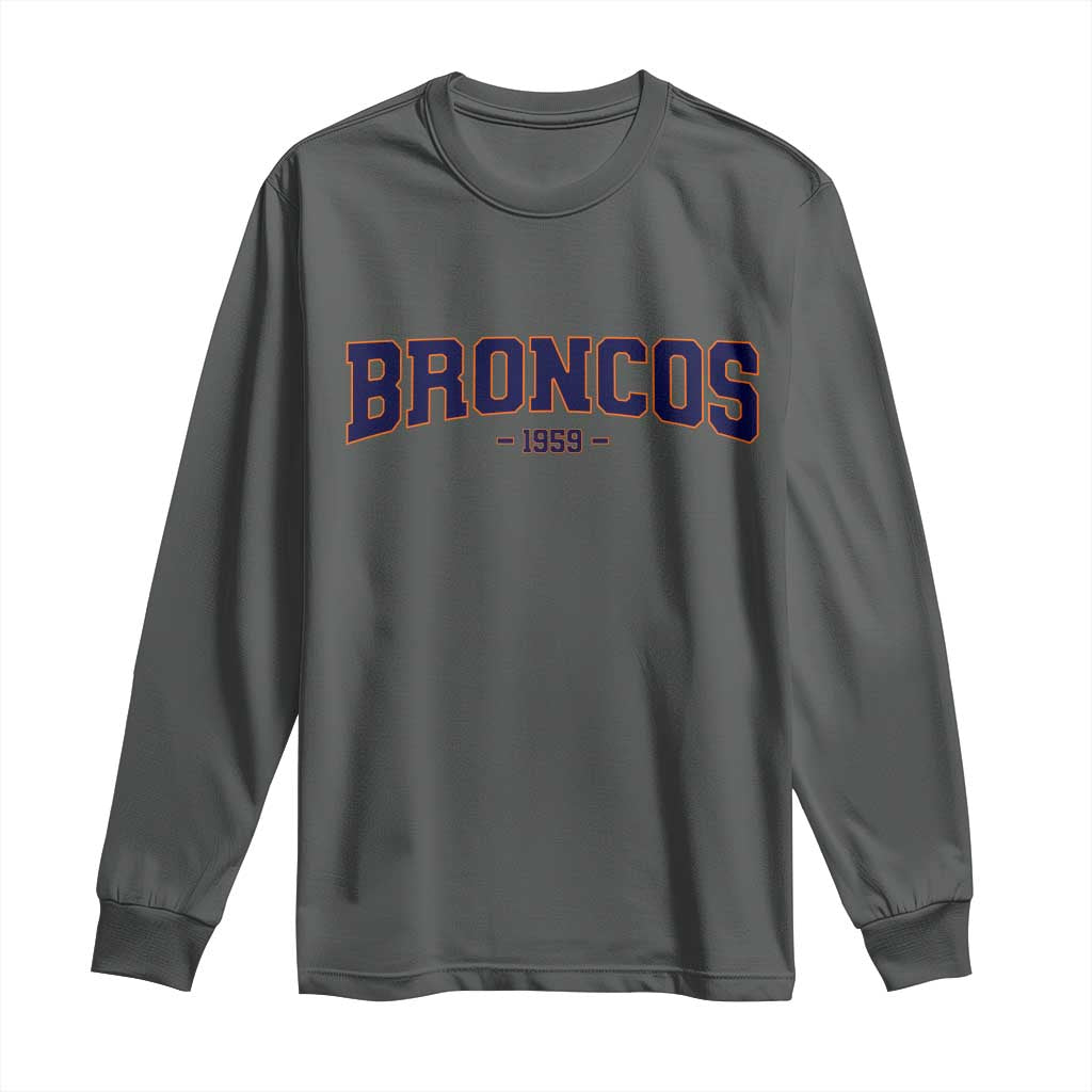 Vintage DFB Long Sleeve Shirt Classic Game Day Print Retro Varsity Football Team Name TS10 Dark Heather Print Your Wear