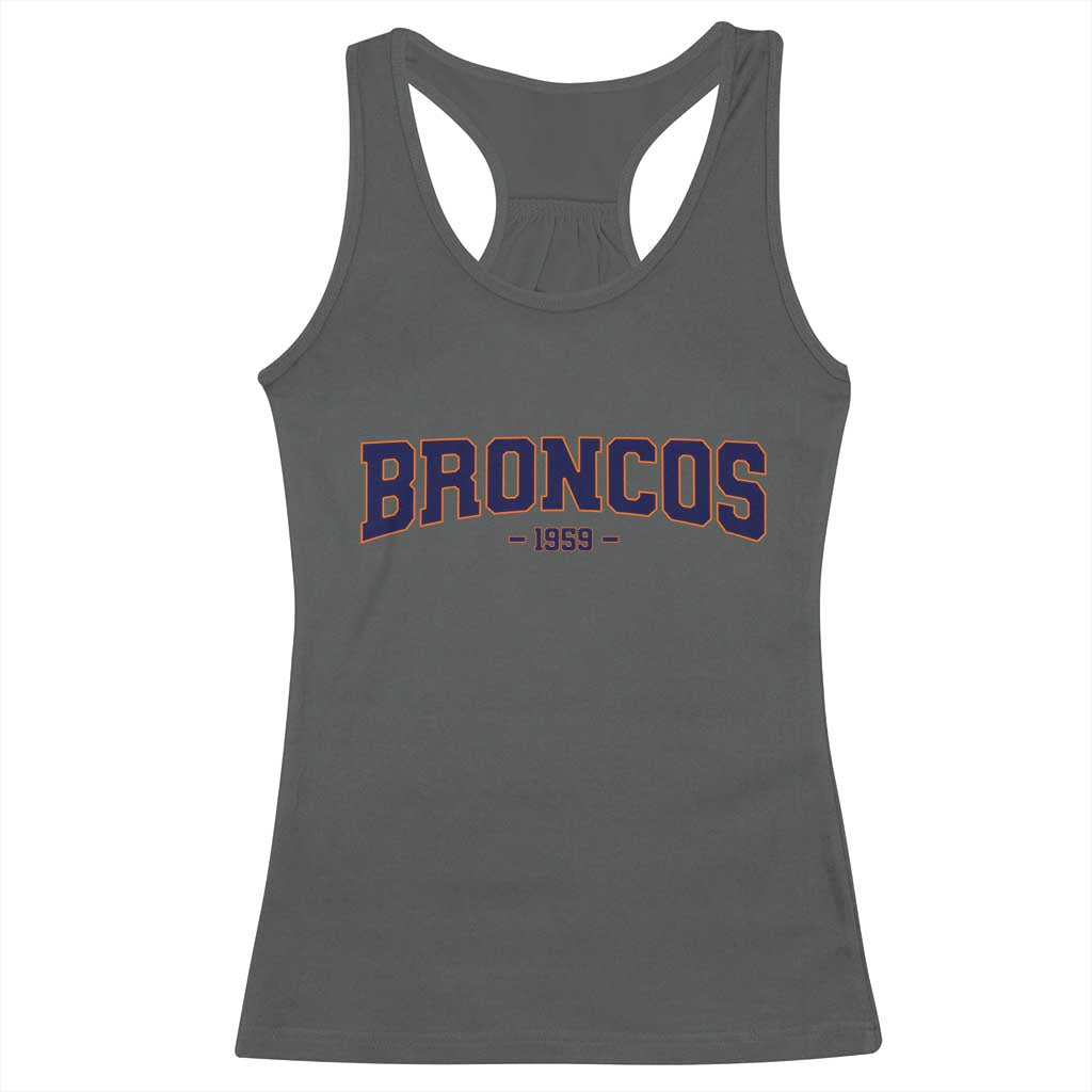 Vintage DFB Racerback Tank Top Classic Game Day Print Retro Varsity Football Team Name TS10 Dark Heather Print Your Wear